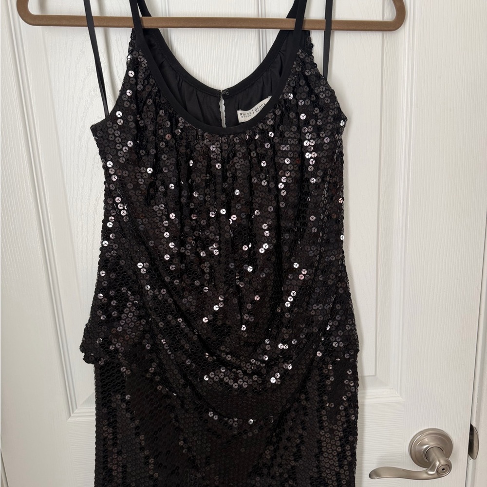 White House Black Market Black Sequin Dress